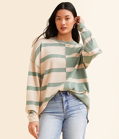 BKE Checkered Tunic Pullover front view