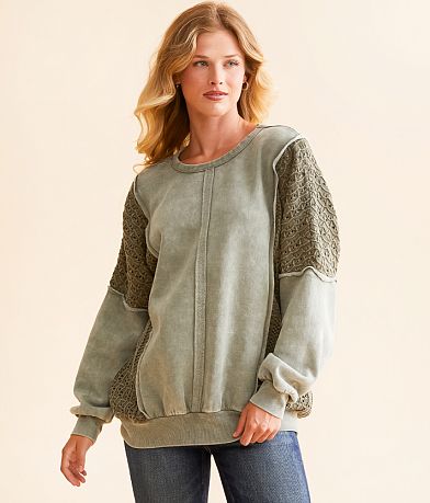 BKE Pieced Pullover front view