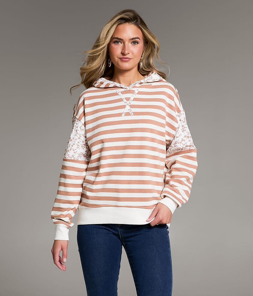 Striped Hooded Sweatshirt - thumbnail 2