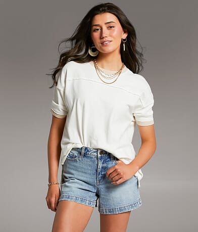 BKE Oversized Crew Neck T-Shirt front view