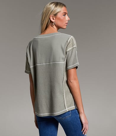 BKE Pieced Waffle Top BACK