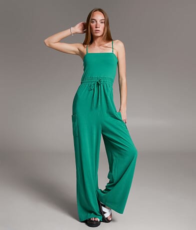 BKE Wide Leg Jumpsuit front view