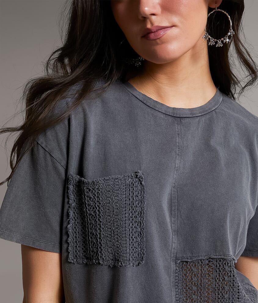 Pieced Crochet T-Shirt