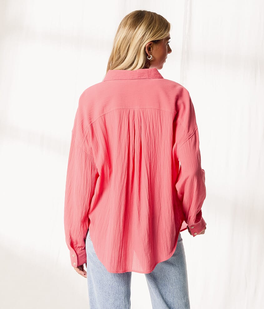 Resort Edit - Textured Boyfriend Shirt