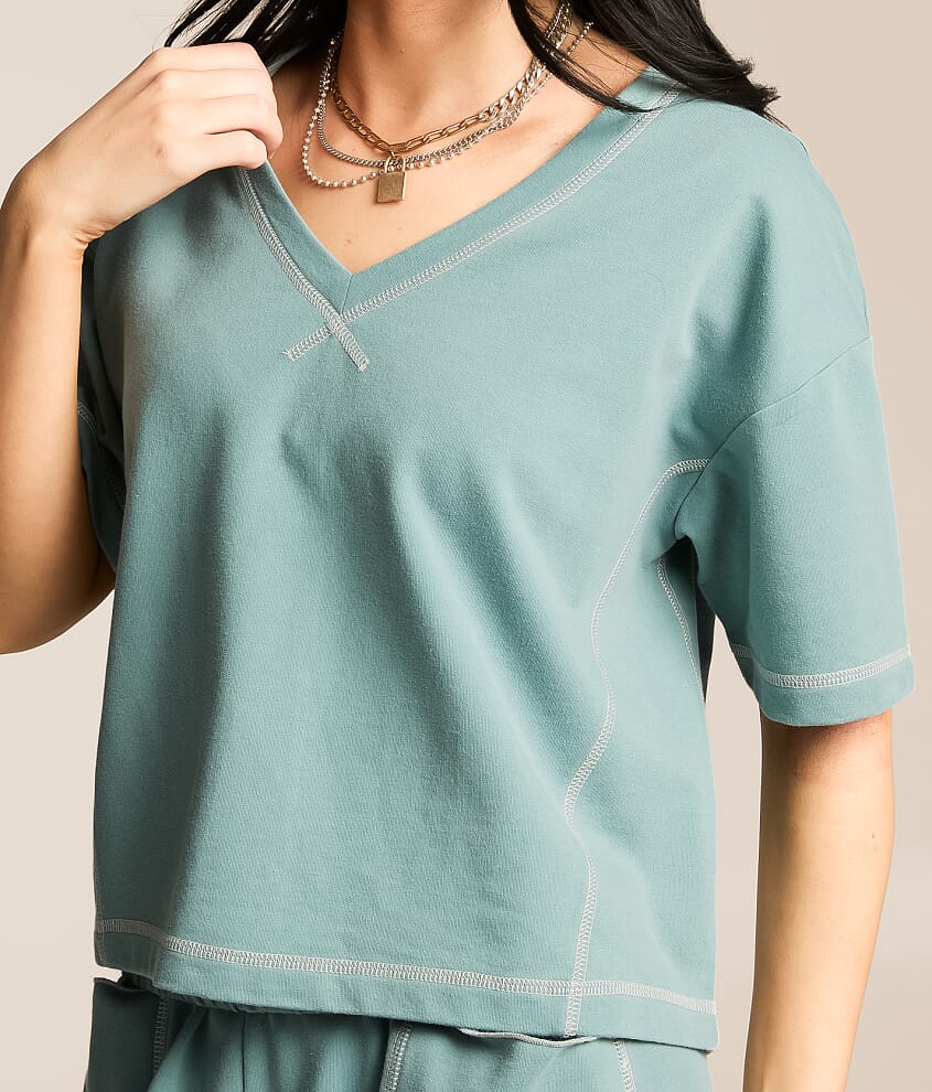 Contrast Stitch Top - thumbnail 3