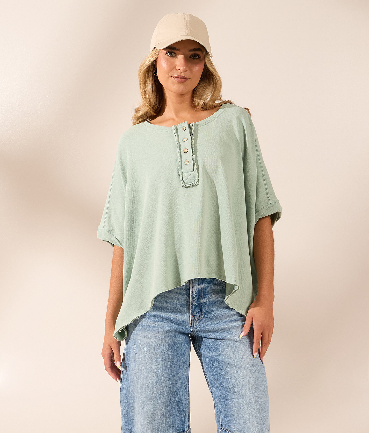 Boundless Edit - Washed Dolman Henley