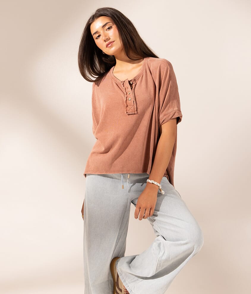 Boundless Edit - Washed Dolman Henley - thumbnail 9