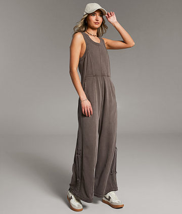 Front Tie Denim Romper
