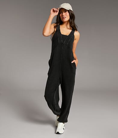 BKE Washed Jumpsuit front view