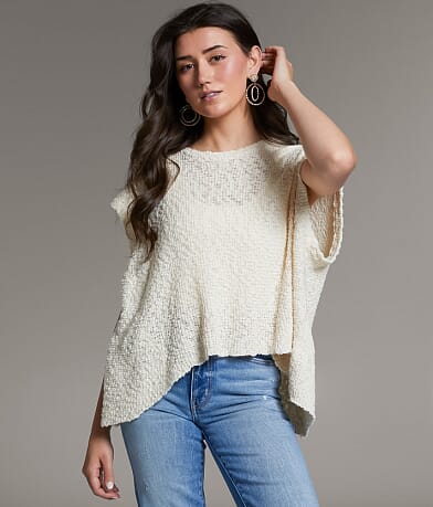 BKE Nubby Oversized Sweater front view
