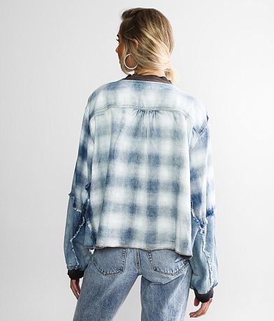 Gilded Intent Pieced Flannel Pullover back view