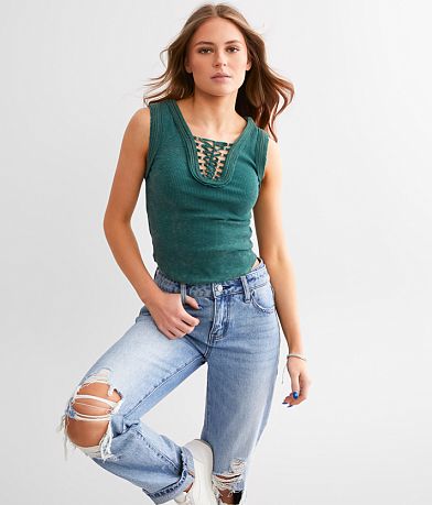 Gilded Intent Lattice Tank Top full right side view