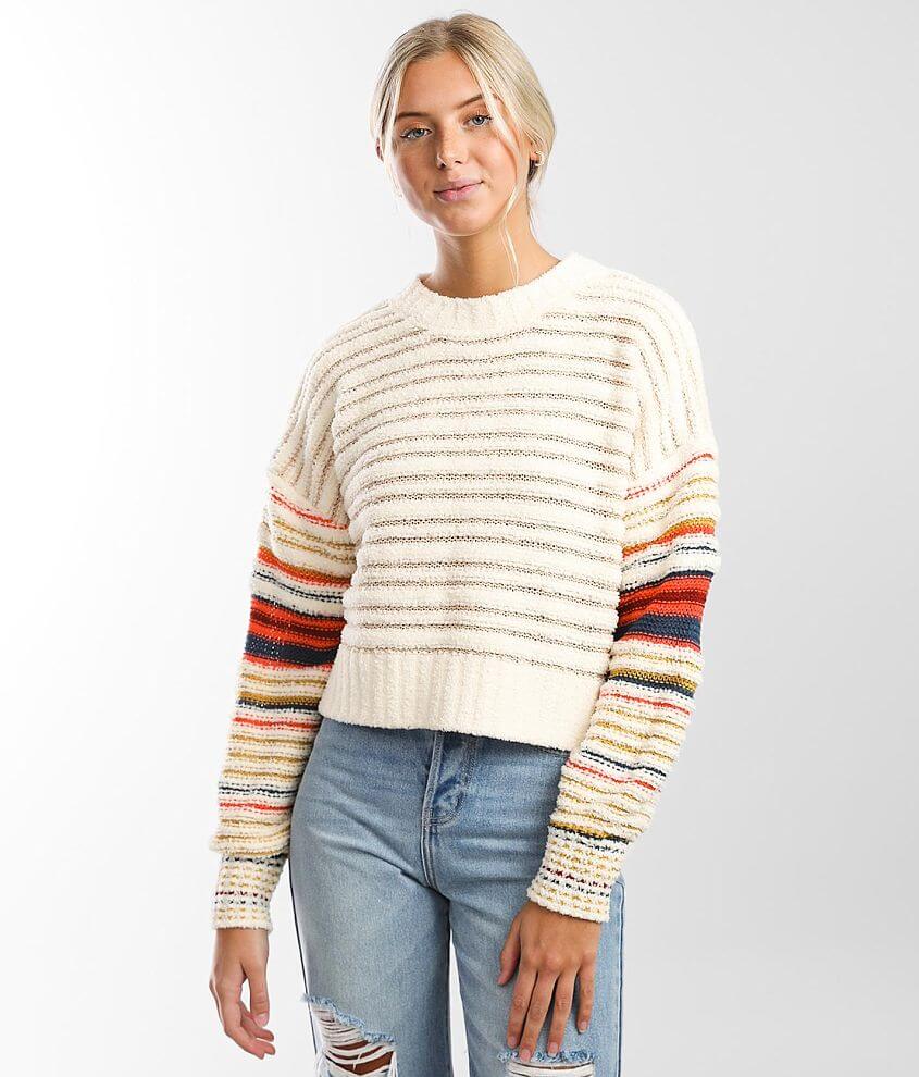 Gilded Intent Reverse Seam Striped Sweater - Women's Sweaters in