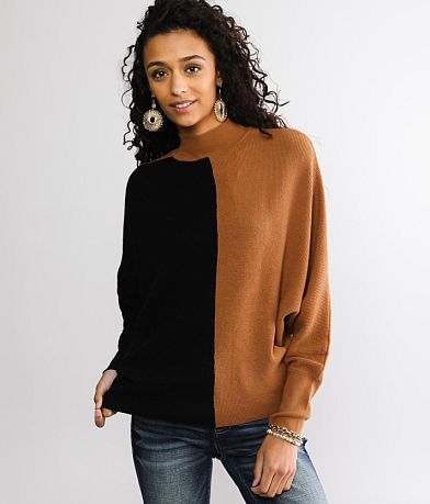 red by BKE Color Block Reversible Sweater FULL_RIGHT_SIDE