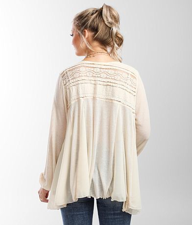 Gimmicks Pieced Vintage Lace Top back view