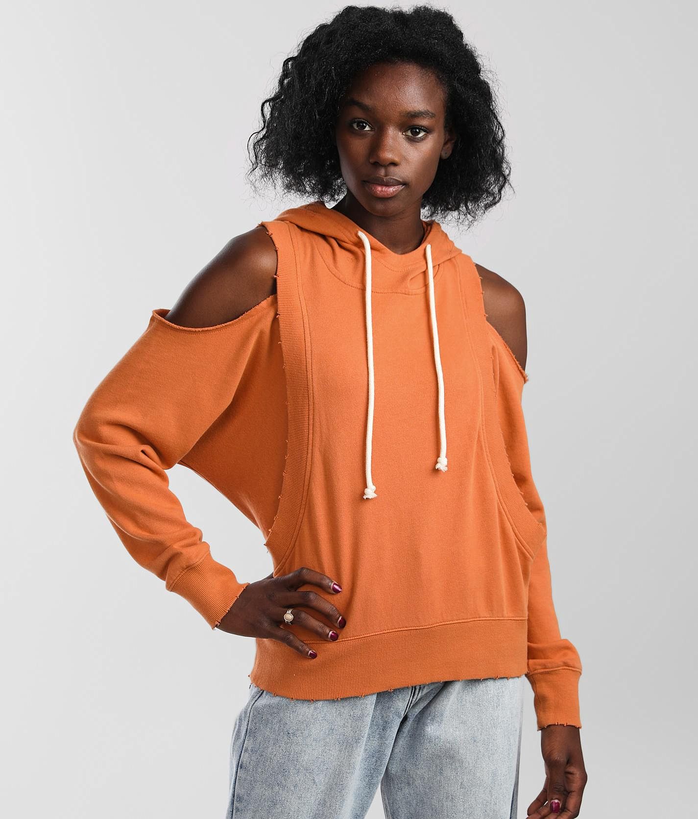 Hoodie with best sale shoulder cutouts