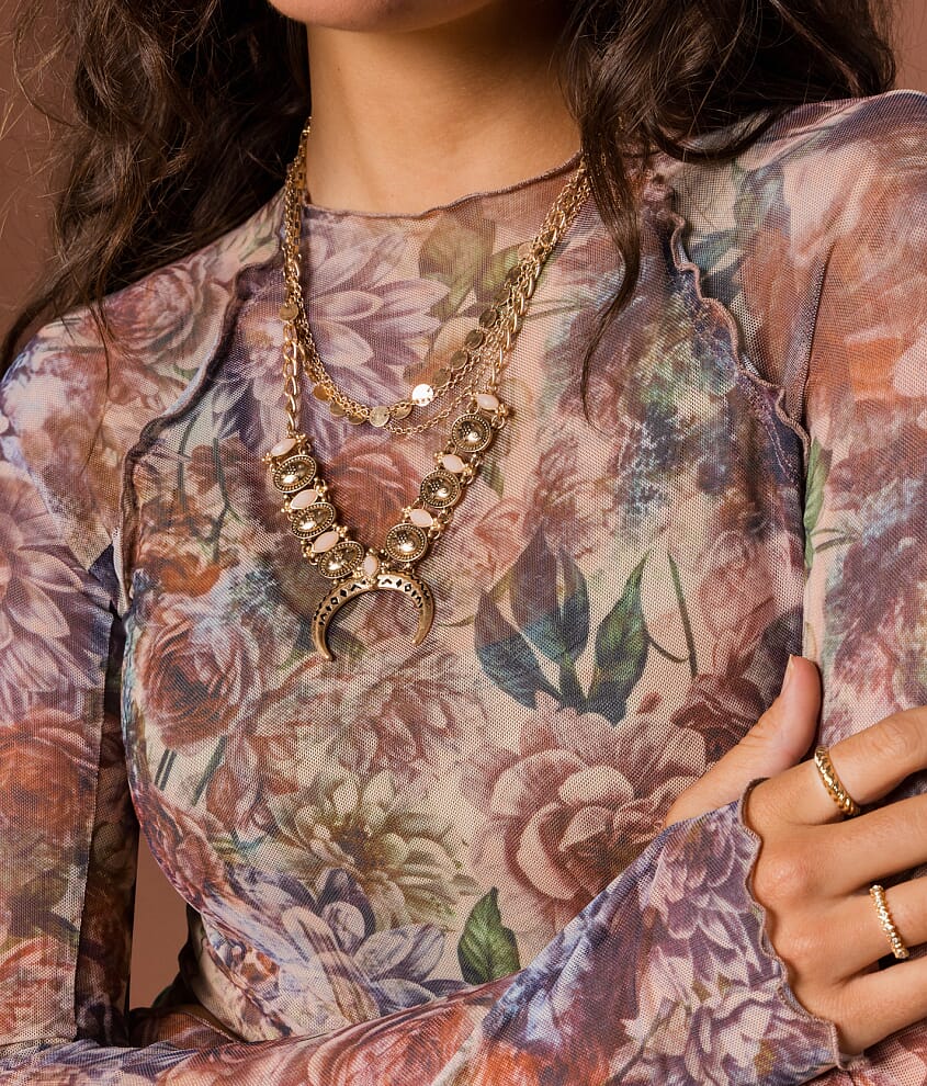 Floral Mesh Top
