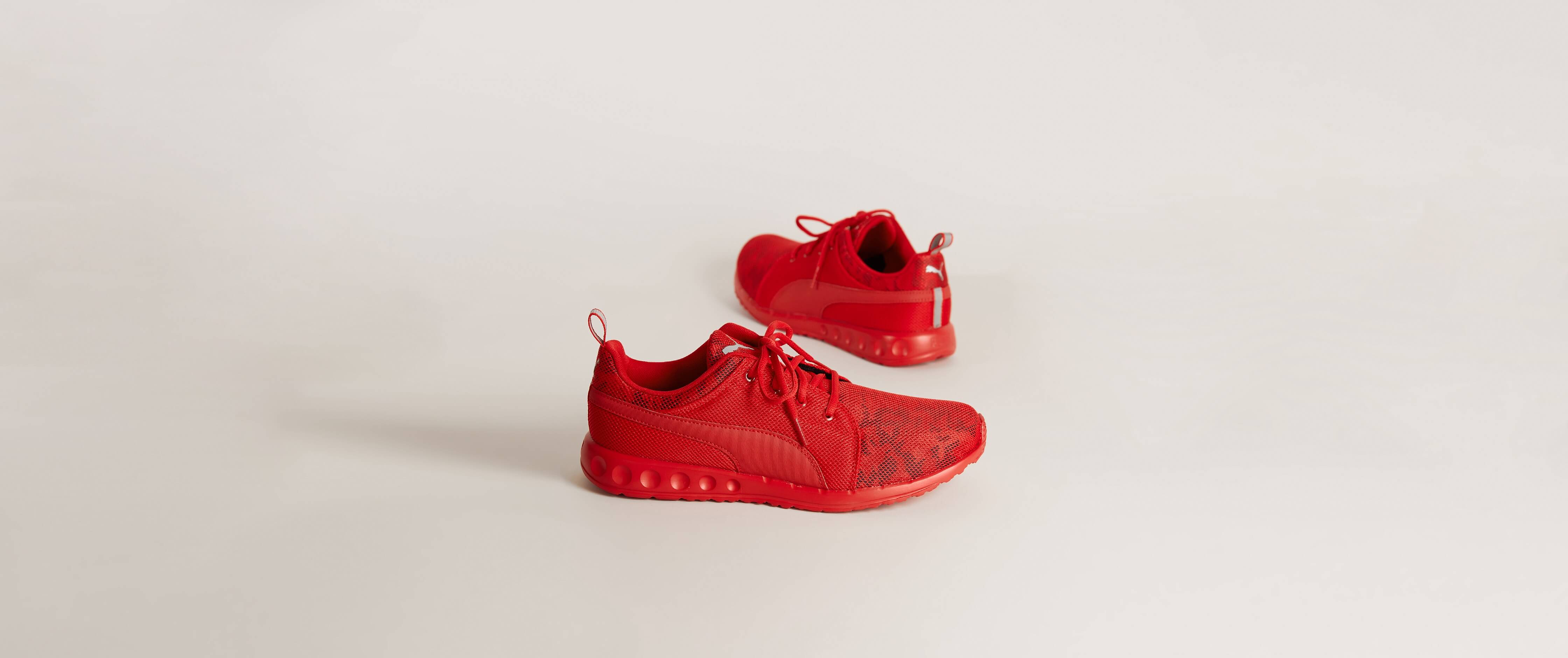 Puma Carson Runner Shoe Clothing in High Risk Red Puma Silver