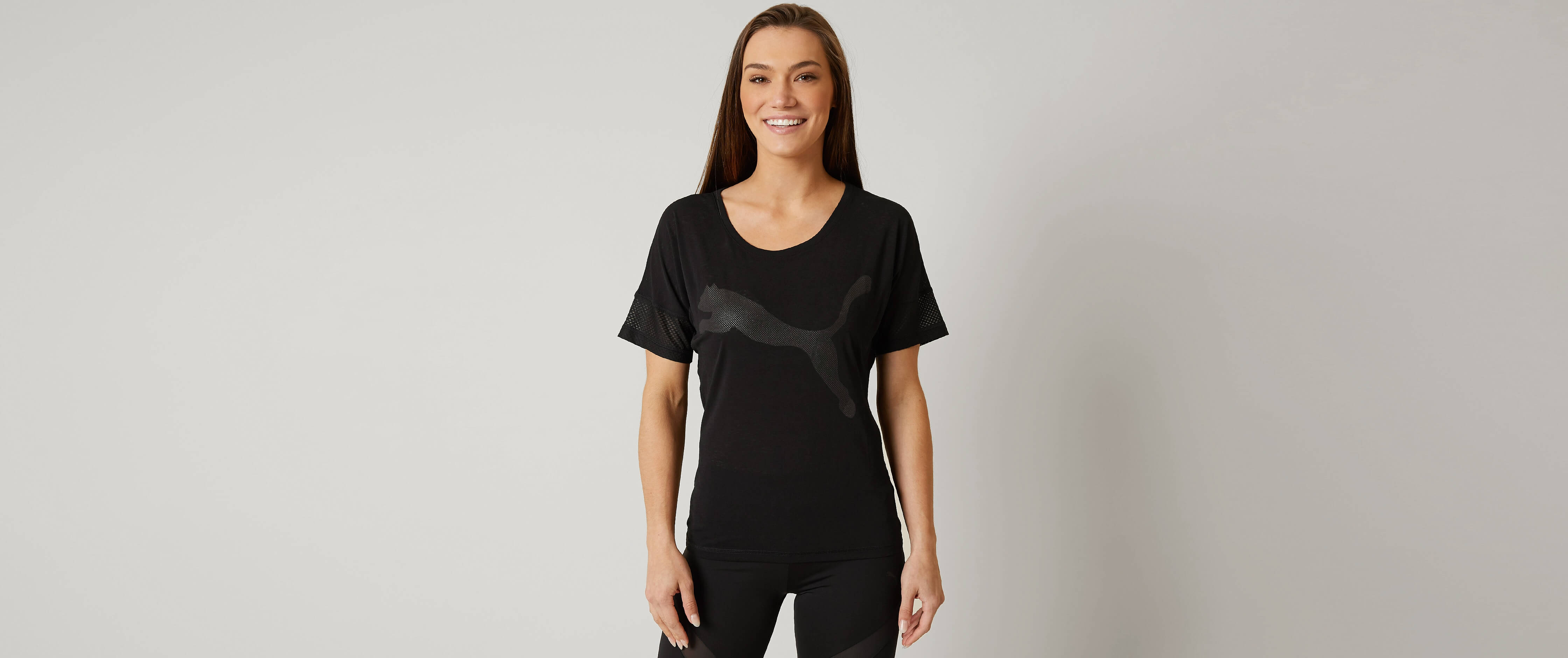 puma black t shirts for womens