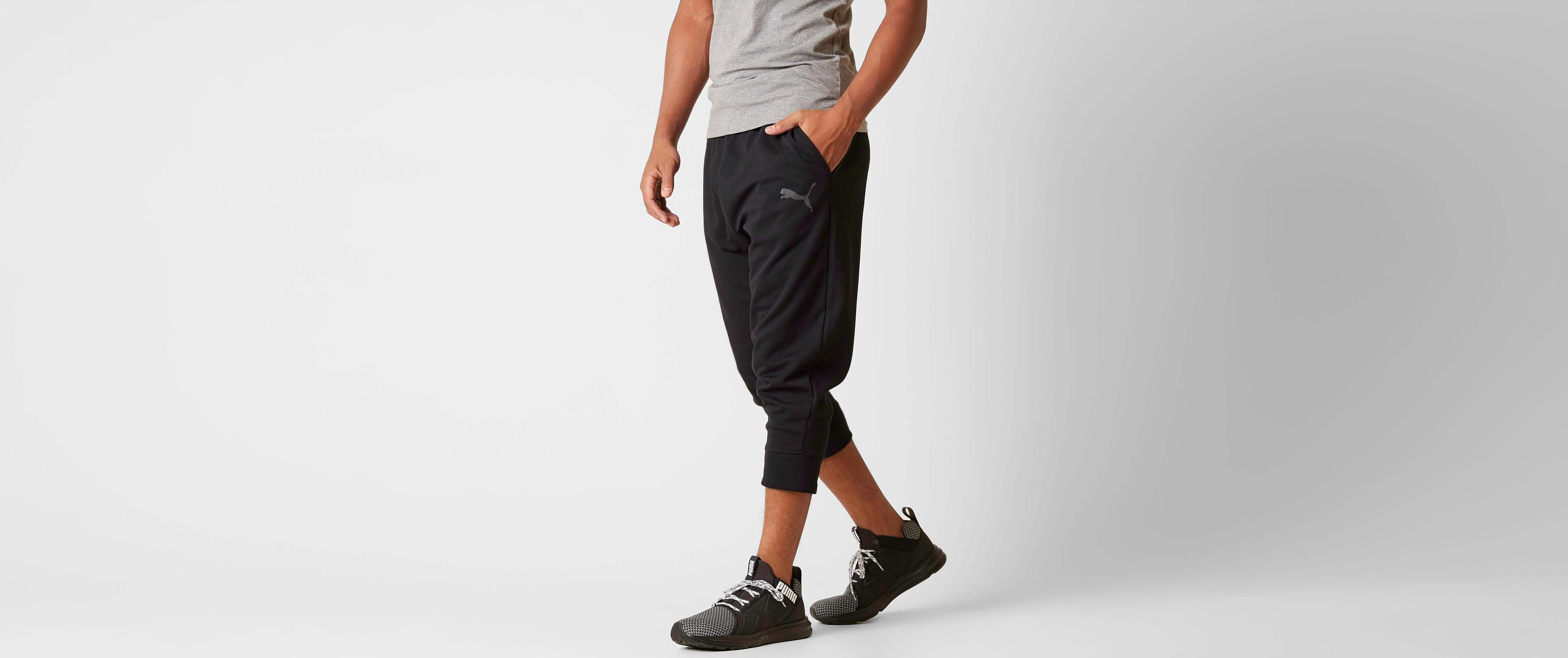 mens black puma joggers