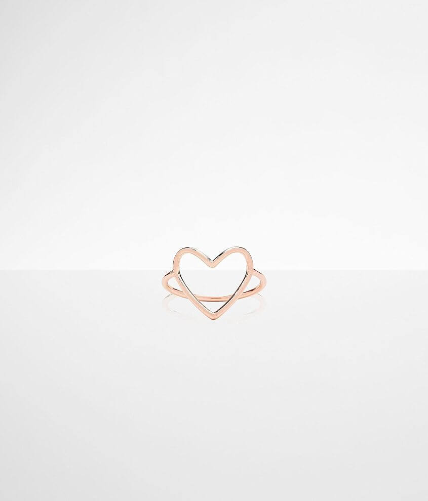 Pura Vida Statement Heart Ring 8 / Rose Gold