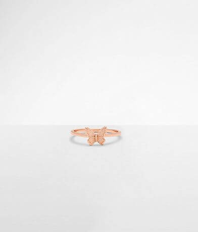 Pura Vida Butterfly In Flight Ring front view