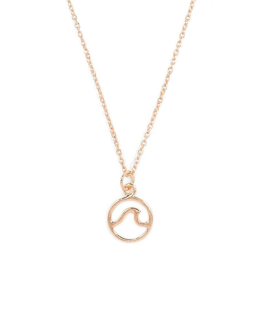 Pura Vida Wave Necklace Women's Jewelry in Rose Gold Buckle