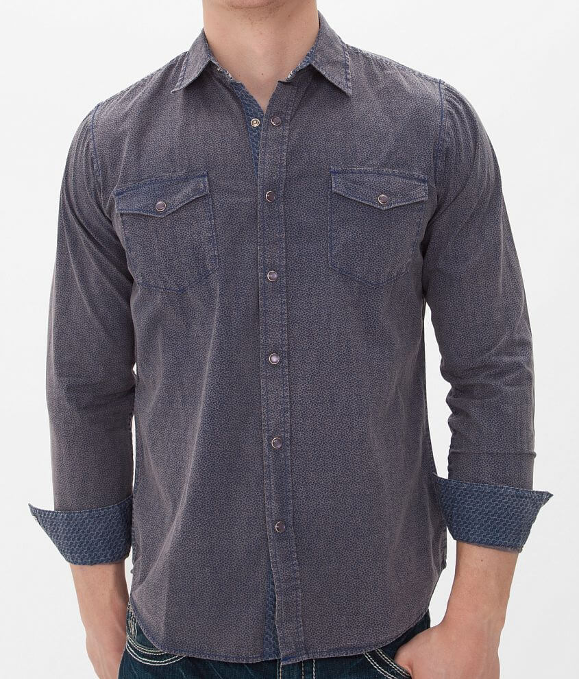 Age of Wisdom All-Over Print Shirt - Men's Shirts in Brown Blue | Buckle