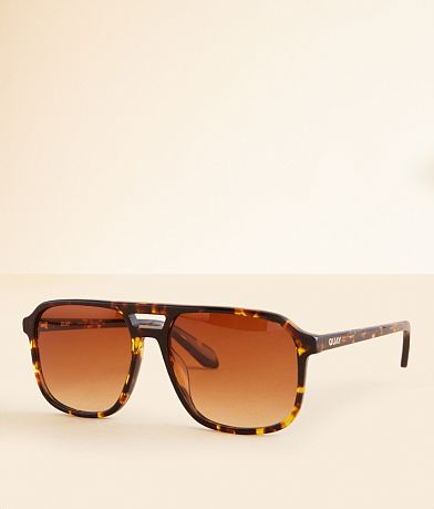 QUAY On The Fly Aviator Sunglasses front view