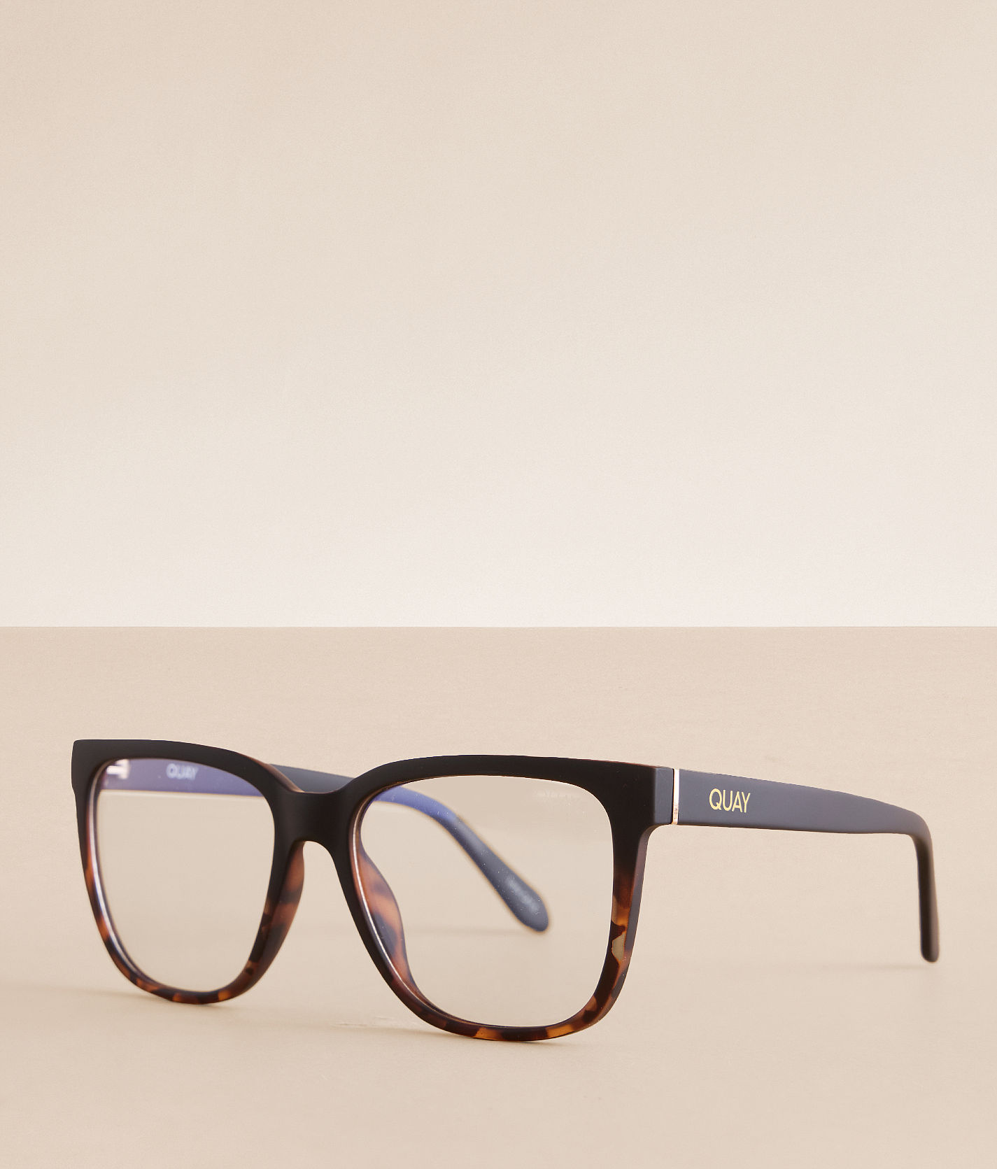 QUAY // ltd ed rectangle bevel tortoise frame blue light glasses Amazon.com: Quay - Blue Light Glasses for Men & Women  main image 4