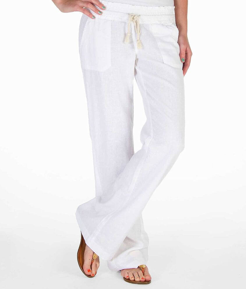 Roxy Ocean Side Beach Pant Women's Pants in Cream Buckle