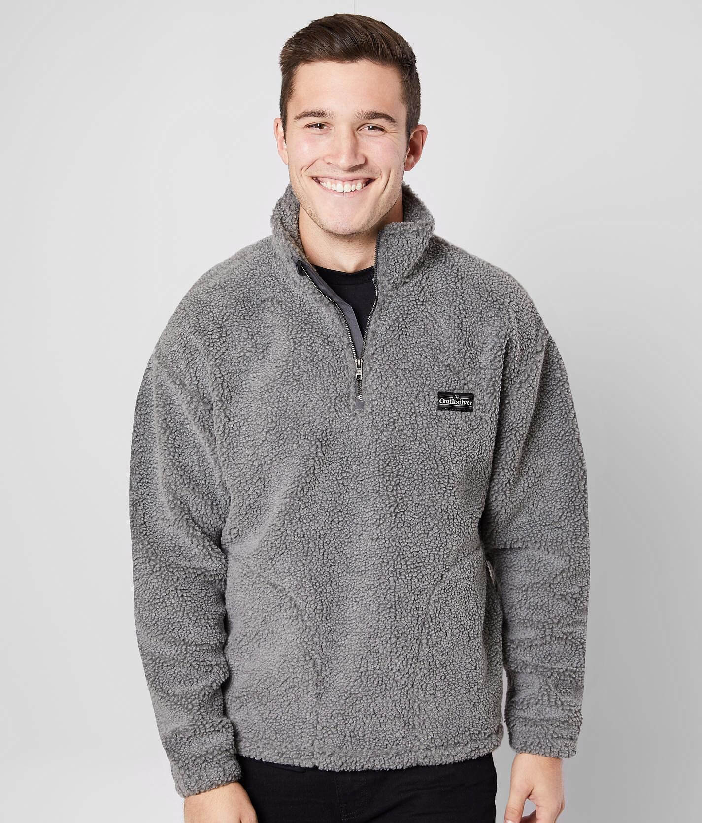 sherpa quarter zip sweatshirt