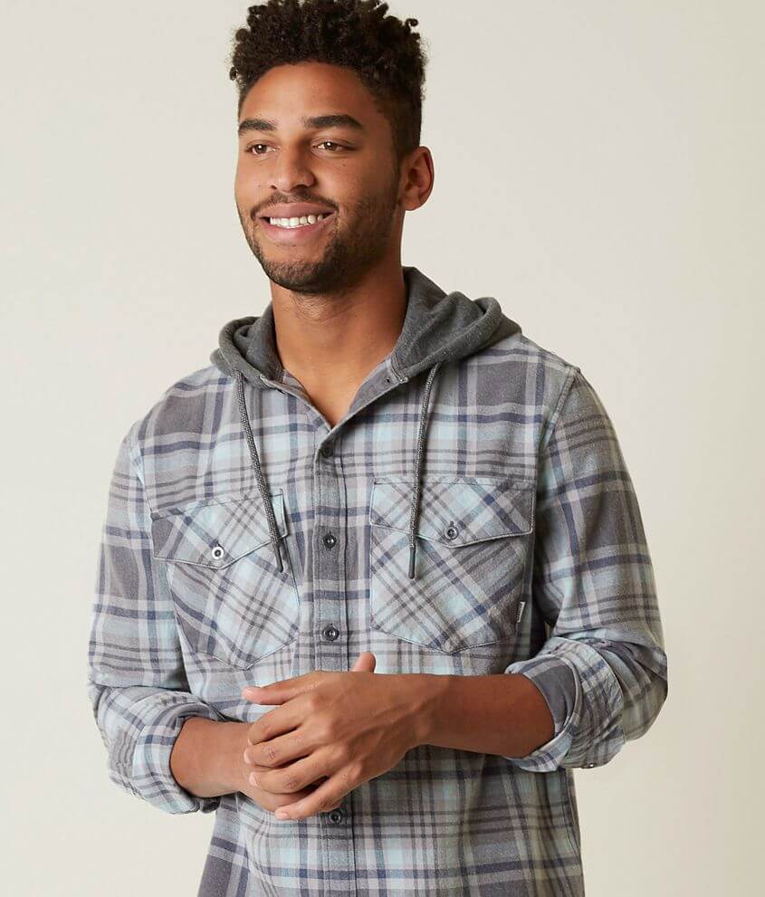 Quiksilver Tang Hooded Plaid Shirt front view