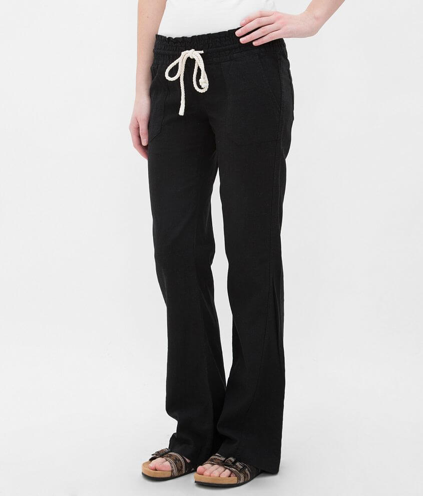 Roxy Oceanside Pant – Pantaloni Ragazza In Misto Lino E Viscosa, Vestibilità Easy, Con Logo Ricamato
