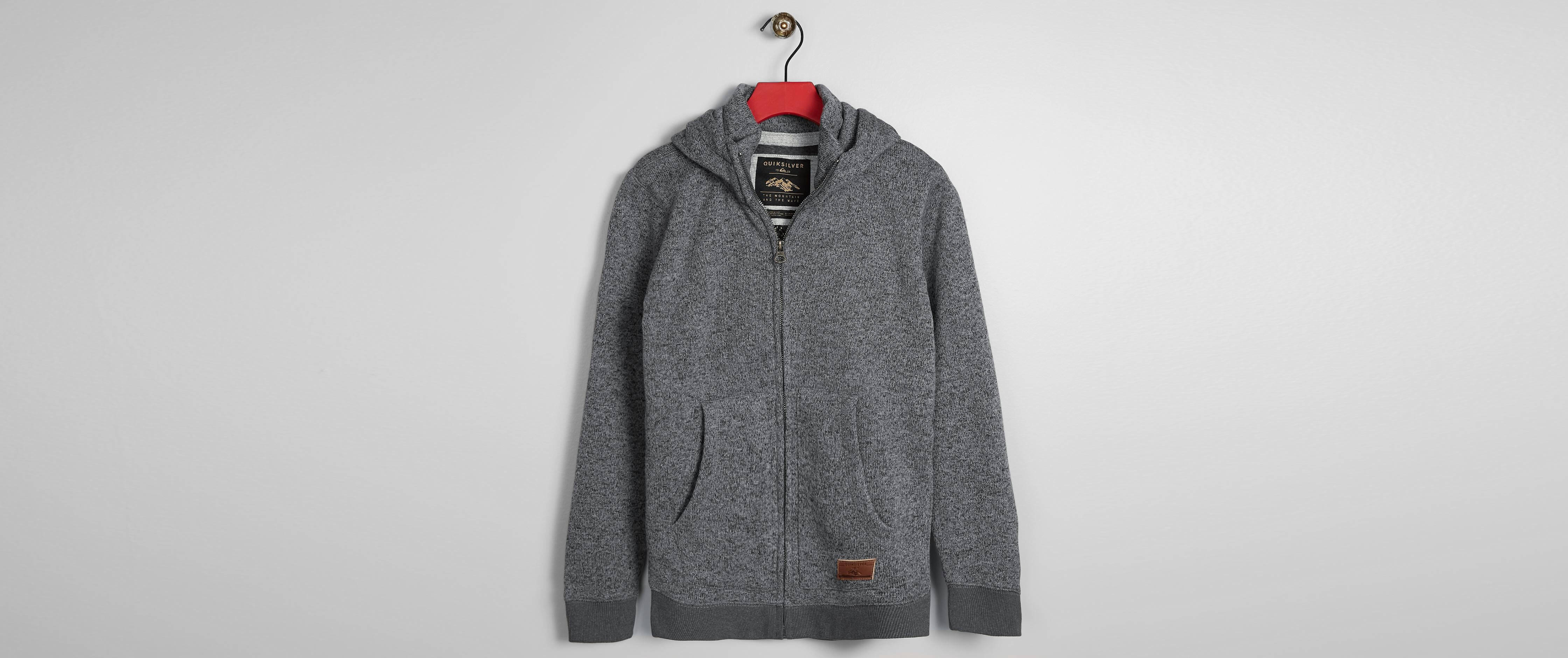 Dark Grey Quiksilver Keller Boys Quiksilver Keller Knit Hooded