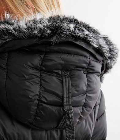 Steve Madden Faux Fur Lined Puffer Jacket misc detail 1 view