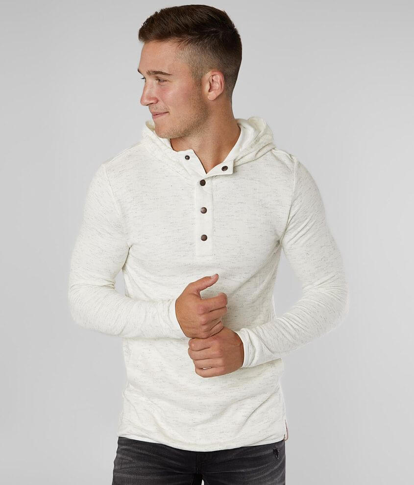 Outpost Makers Marled Henley Hoodie front view