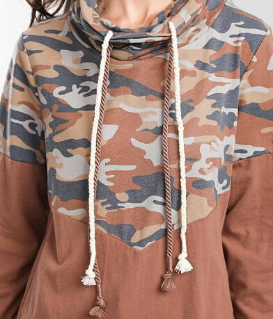 BKE Pieced Camo Pullover misc detail 1 view