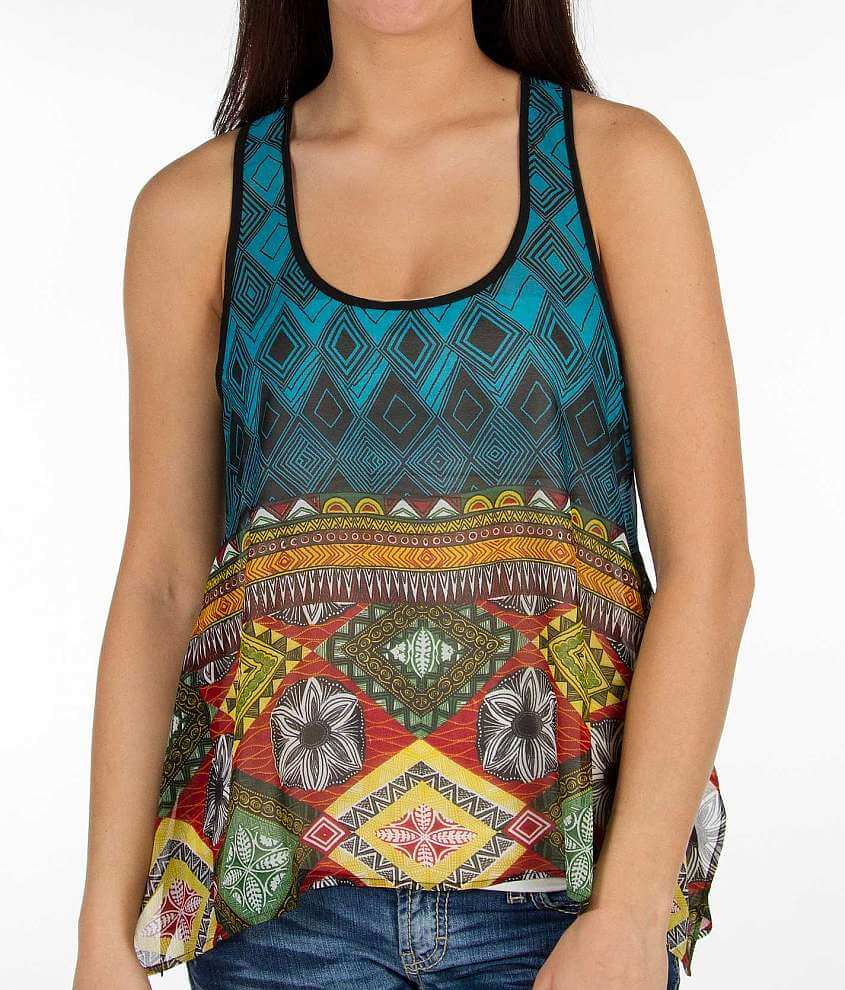 Band Of Gypsies Chiffon Tank Top front view