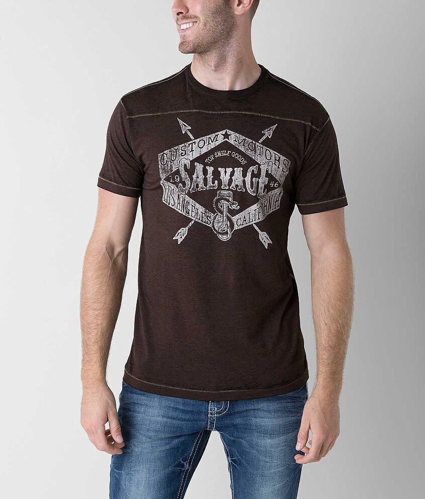 Salvage Lone Star T-Shirt - Men's T-Shirts in Black Brown | Buckle