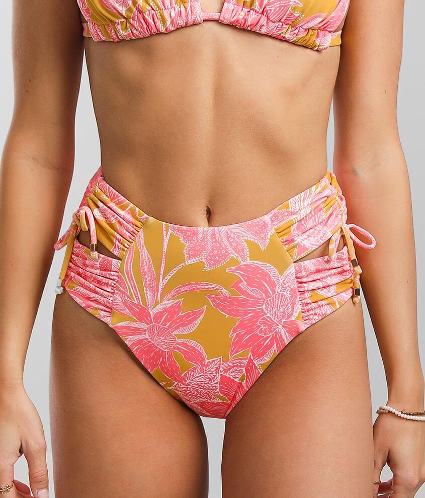 TROPICAL PARADISE Reversible Mid Rise Bikini Bottom