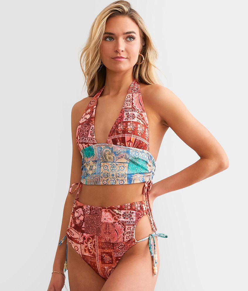 Halter Long Swim Tops Power The Flower Stella Halter Swim Top - Main Image