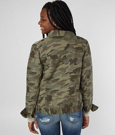 BKE Denim Camo Jacket BACK