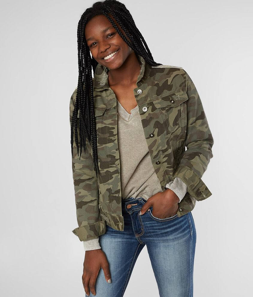 Ladies camo denim jacket hotsell