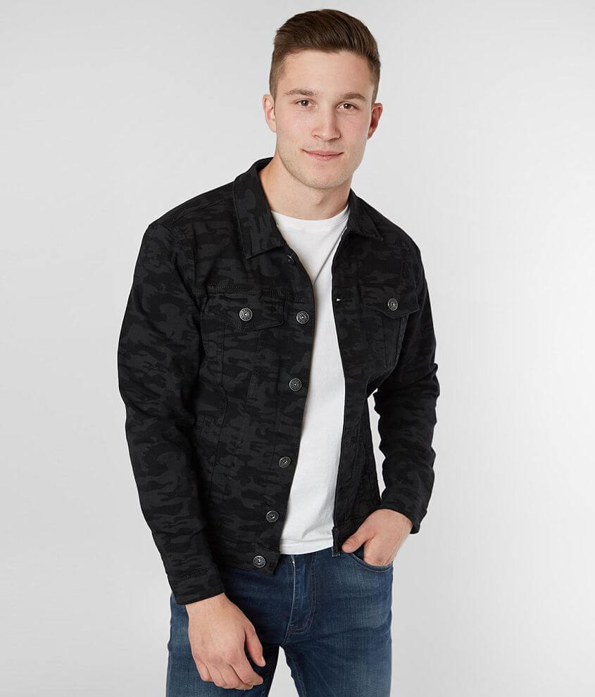 Waimea Camo Denim Stretch Jacket - Men's Coats/Jackets in Black