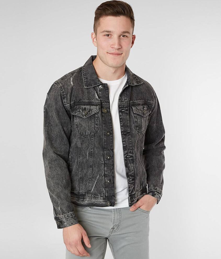 DENIM TRUCKER JACKET BLACK ACID WASH | vlr.eng.br