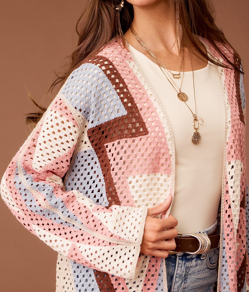 Patterned Crochet Kimono