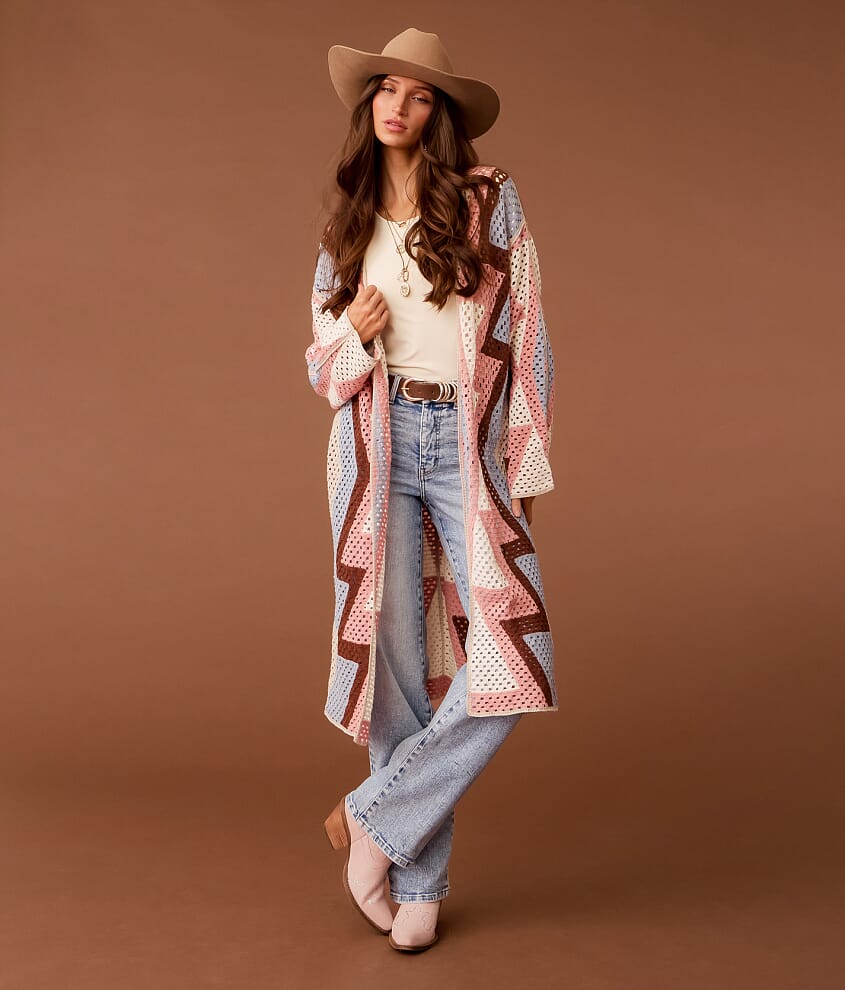 Patterned Crochet Kimono