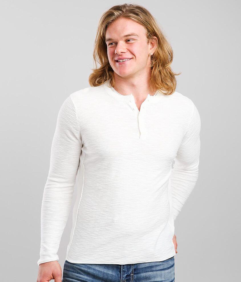 HEDGE Slub Knit Henley front view