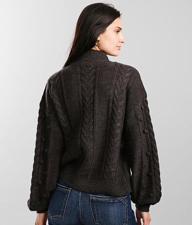 cloth by RD Cable Knit Bobble Sweater BACK